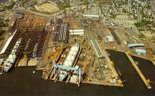 modern shipyard
