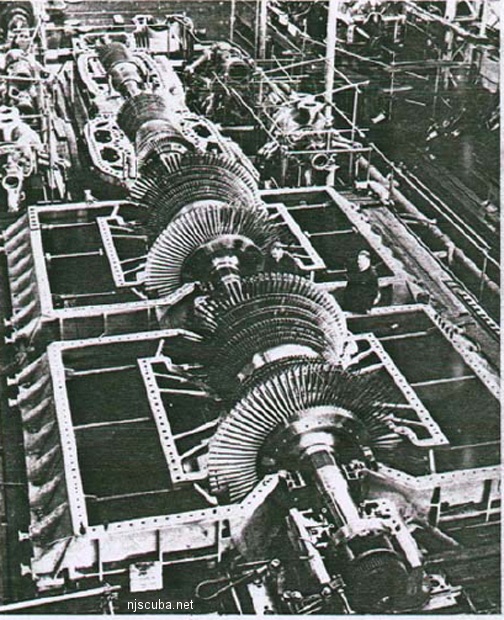 Steam turbine engines under construction
