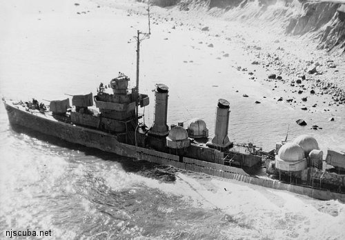 USS Baldwin aground