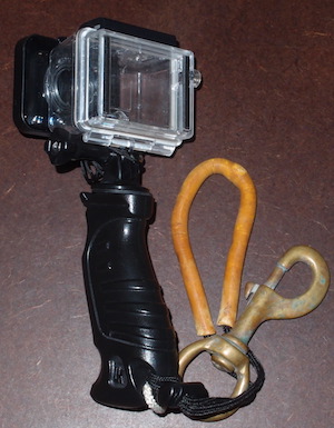 GoPro rigged for diving