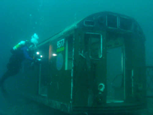 Diving the subway cars