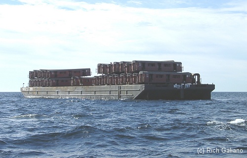 Redbird Subway Cars Reef - Loaded on Barge