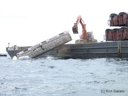 Redbird Subway Cars Reef - Pushed off Barge