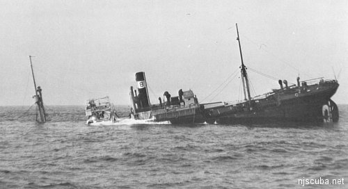 Freighter Lillian sinking