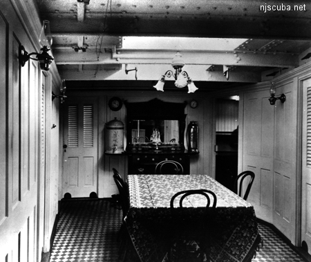 Officers' Mess in the Relief Ship's stern