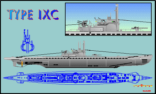 Type IX u-boat drawing